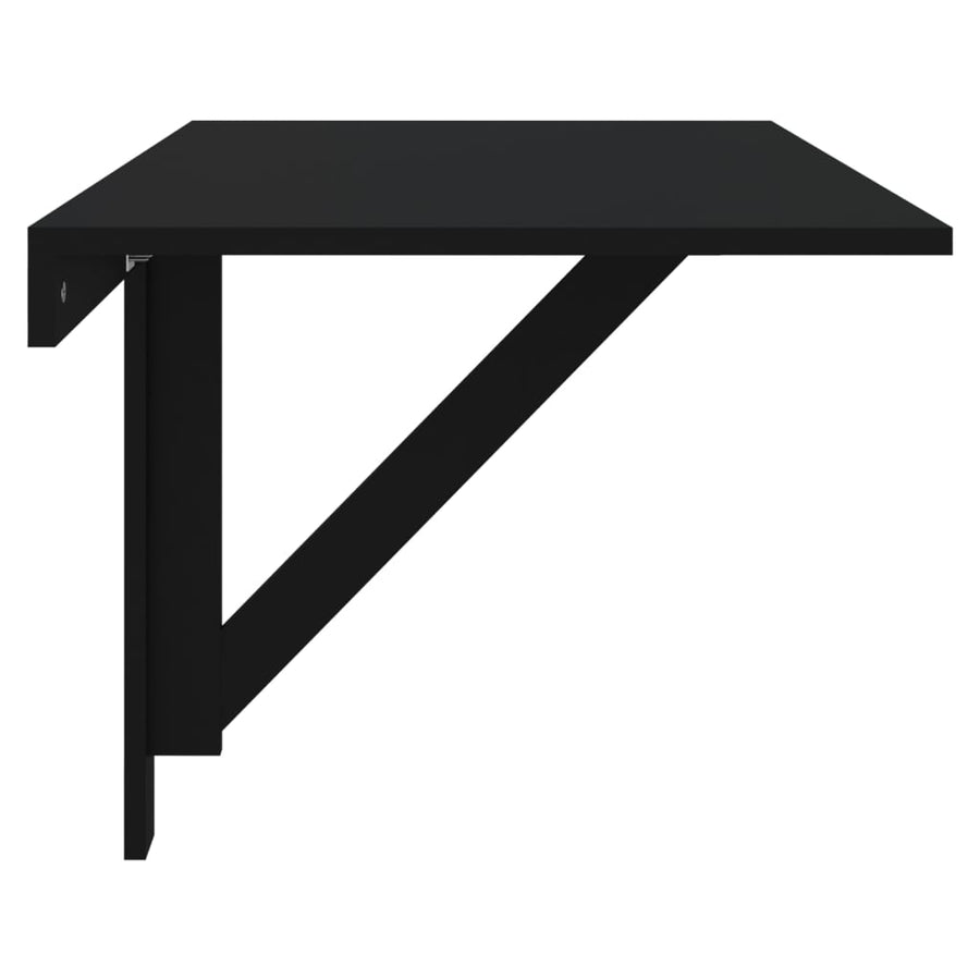 Wandtafel Inklapbaar 00X60X56 Cm Bewerkt Hout Zwart
