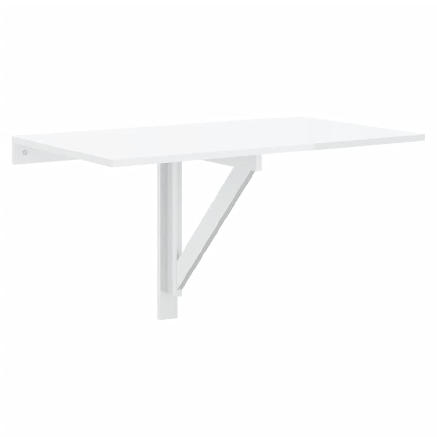 Wandtafel Inklapbaar 00X60X56 Cm Bewerkt Hout Hoogglans wit