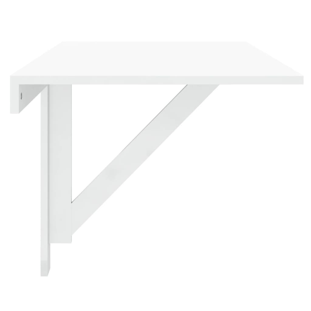 Wandtafel Inklapbaar 00X60X56 Cm Bewerkt Hout Hoogglans wit