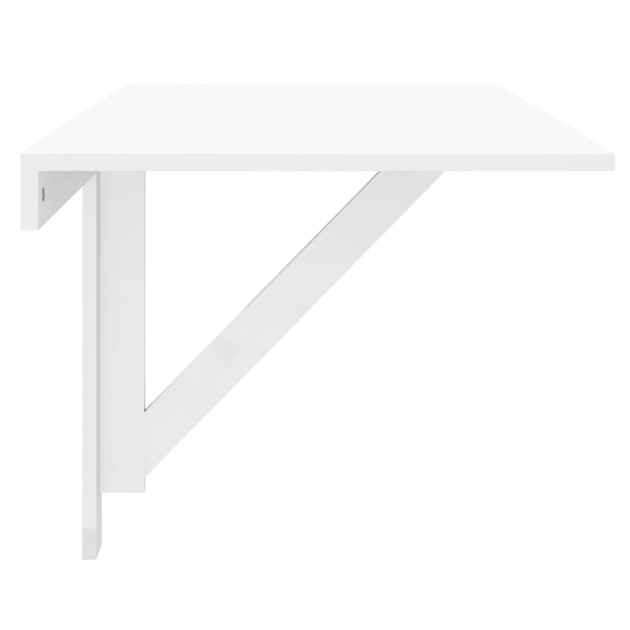 Wandtafel Inklapbaar 00X60X56 Cm Bewerkt Hout Hoogglans wit
