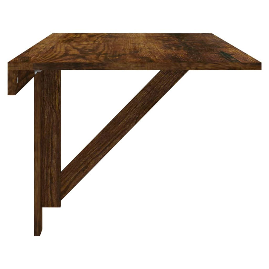 Wandtafel Inklapbaar 00X60X56 Cm Bewerkt Hout Gerookt eiken