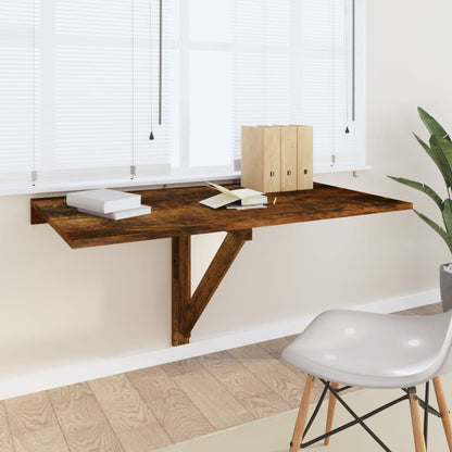 Wandtafel Inklapbaar 00X60X56 Cm Bewerkt Hout Gerookt eiken