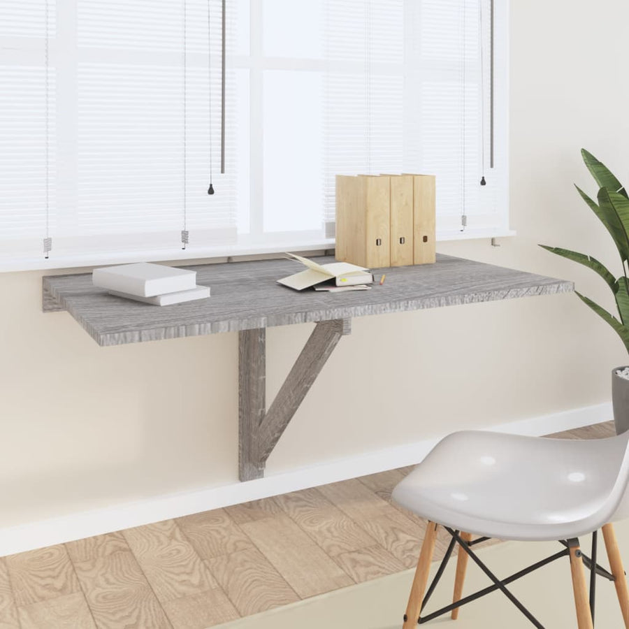 Wandtafel Inklapbaar 00X60X56 Cm Bewerkt Hout Grijs sonoma