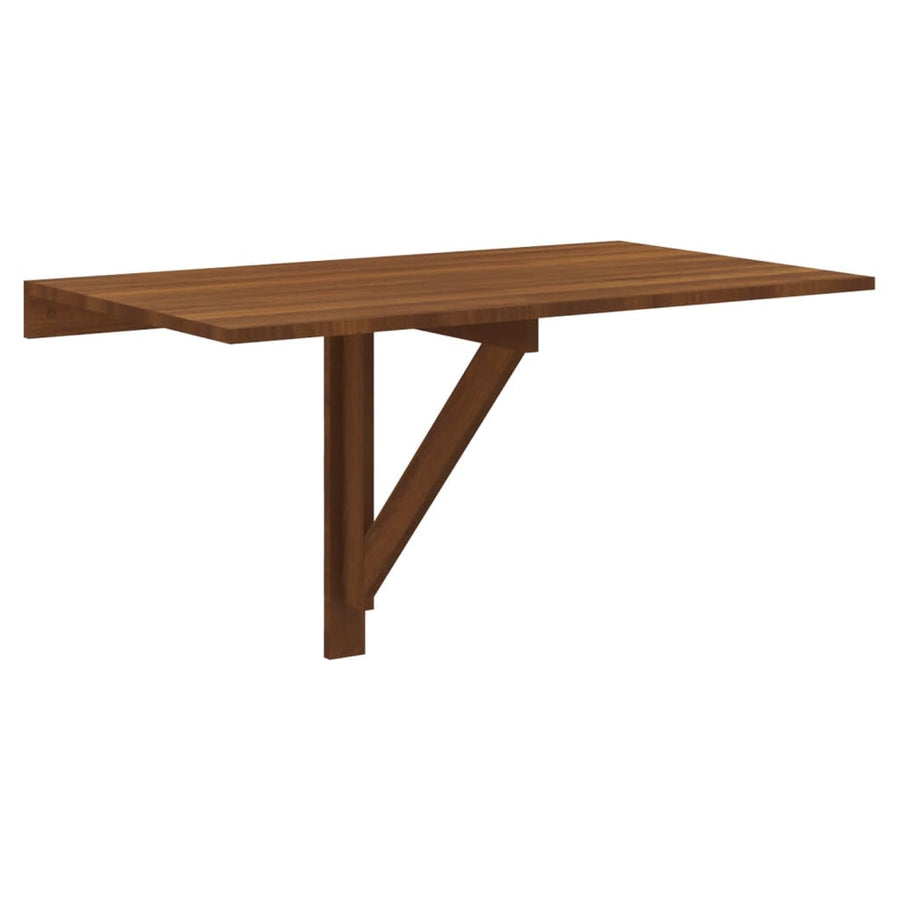 Wandtafel Inklapbaar 00X60X56 Cm Bewerkt Hout Bruineiken