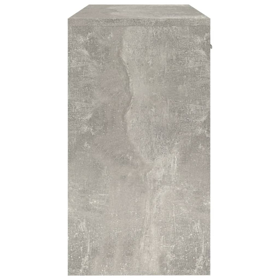 Bureau Met Kast En Lade 100X40X73 Cm Bewerkt Hout Betongrijs