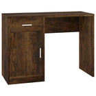 Bureau Met Kast En Lade 100X40X73 Cm Bewerkt Hout Gerookt eiken