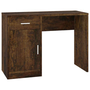 Bureau met kast en lade 100x40x73 cm gerookt eiken