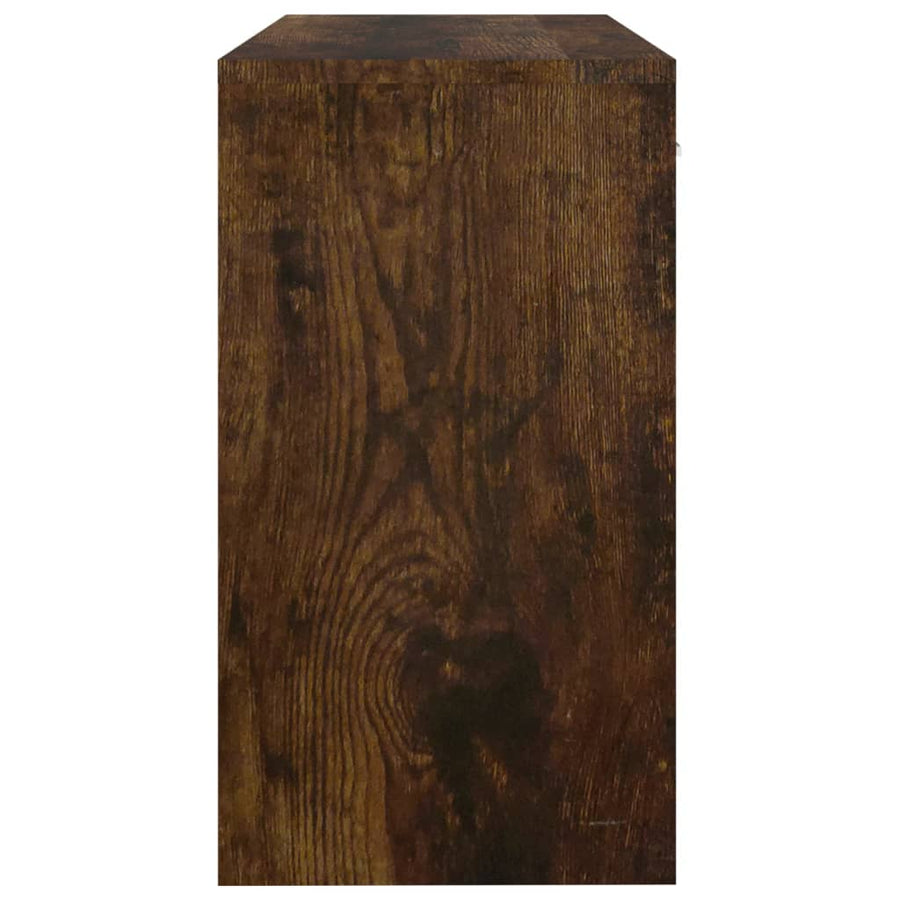 Bureau Met Kast En Lade 100X40X73 Cm Bewerkt Hout Gerookt eiken