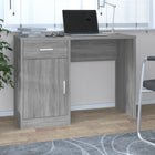 Bureau Met Kast En Lade 100X40X73 Cm Bewerkt Hout Grijs sonoma