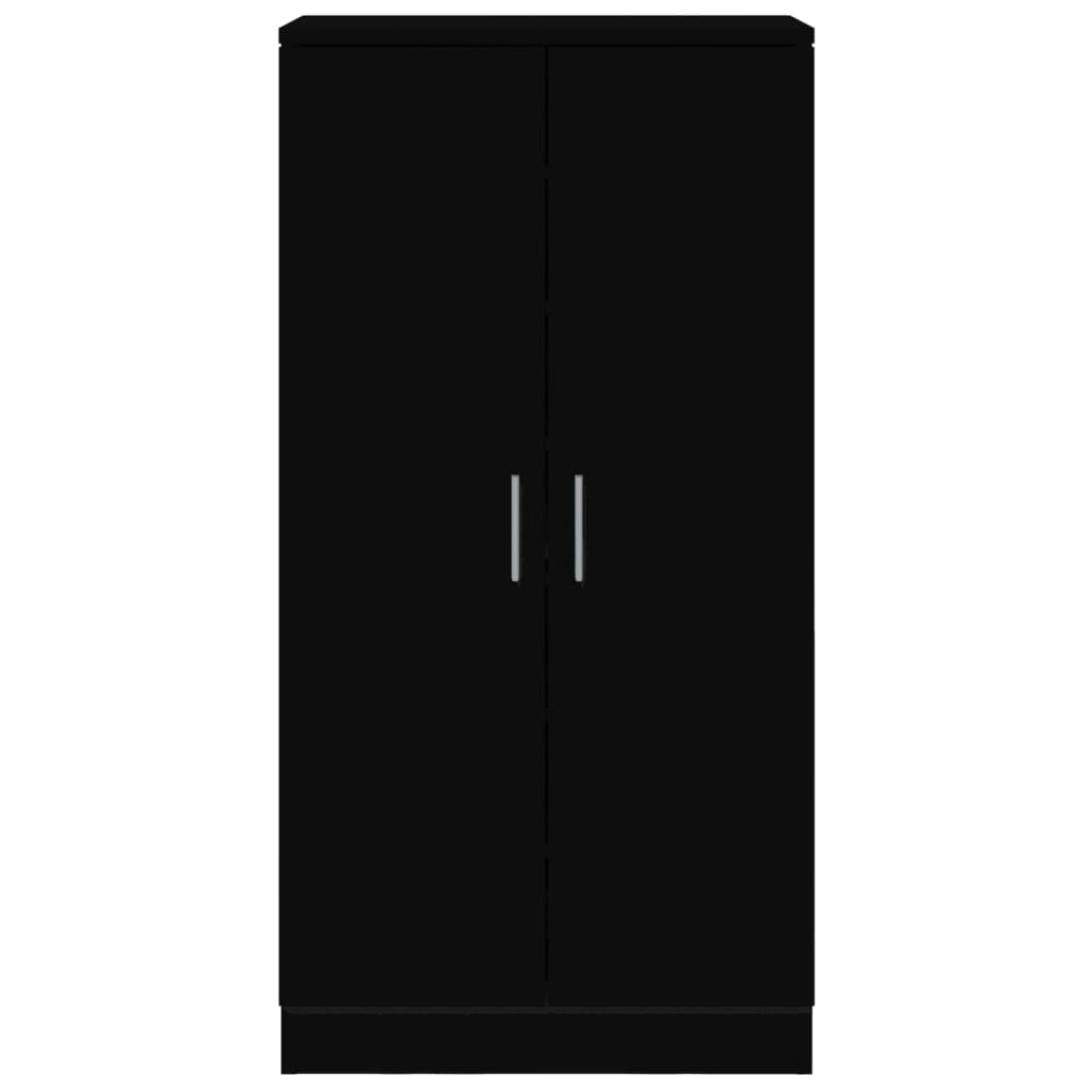 Schoenenkast 55X35X108 Cm Bewerkt Hout Zwart