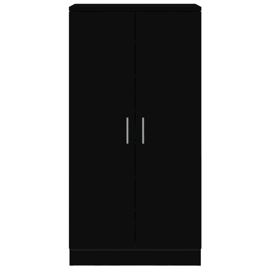 Schoenenkast 55X35X108 Cm Bewerkt Hout Zwart
