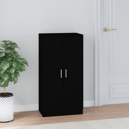 Schoenenkast 55X35X108 Cm Bewerkt Hout Zwart