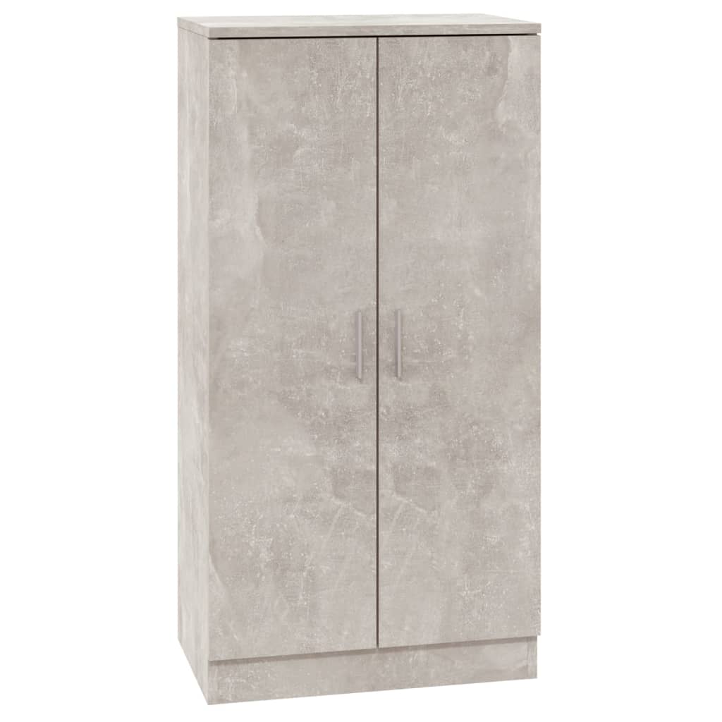 Schoenenkast 55X35X108 Cm Bewerkt Hout Betongrijs