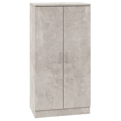 Schoenenkast 55X35X108 Cm Bewerkt Hout Betongrijs