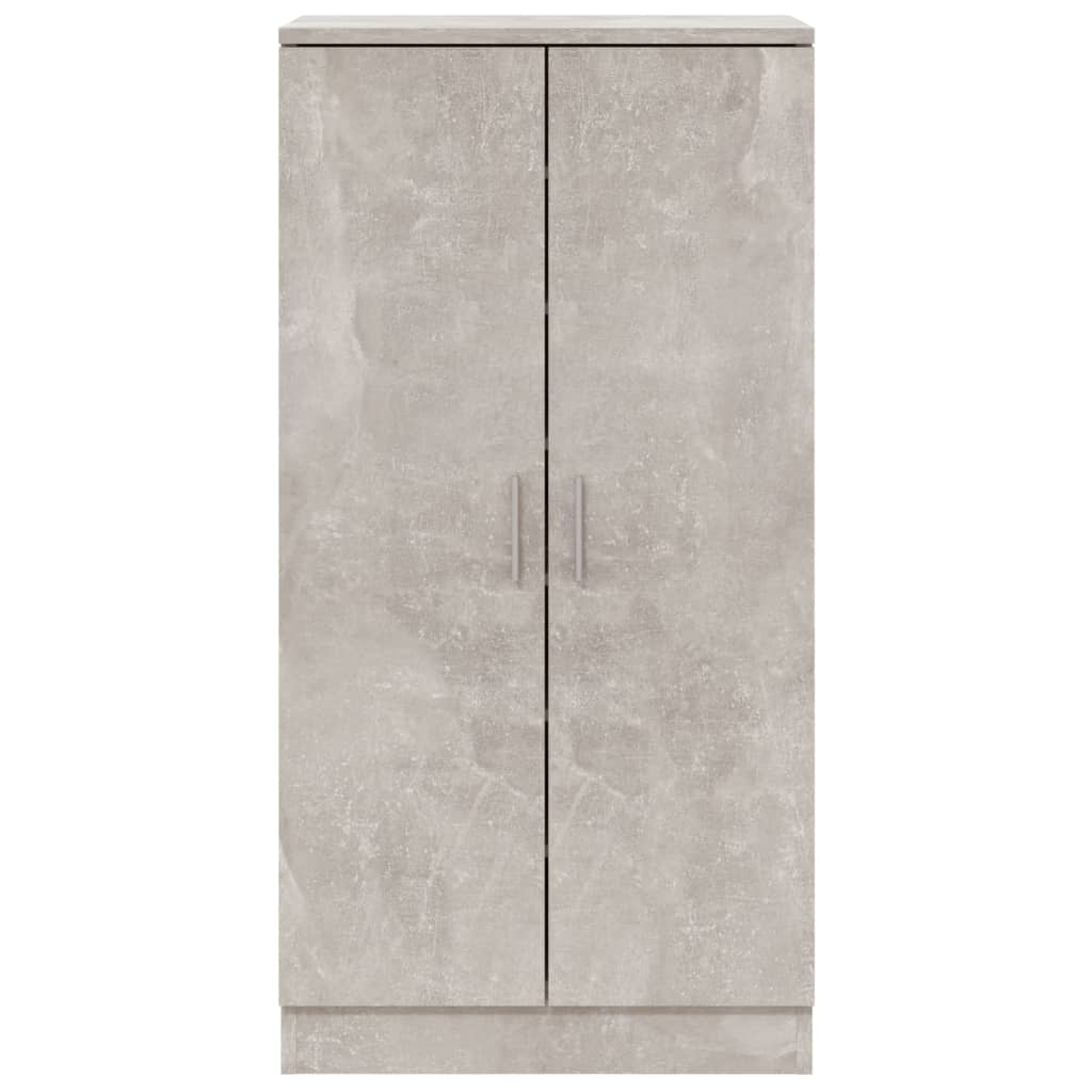 Schoenenkast 55X35X108 Cm Bewerkt Hout Betongrijs