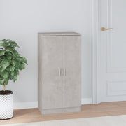 Shoe cabinet 55x35x108 cm engineered wood concrete grey