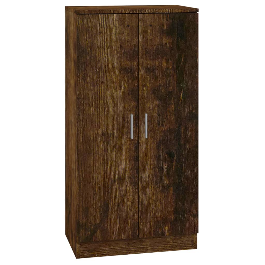 Schoenenkast 55X35X108 Cm Bewerkt Hout Gerookt Eikenkleurig