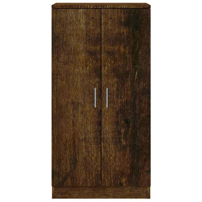 Schoenenkast 55X35X108 Cm Bewerkt Hout Gerookt Eikenkleurig