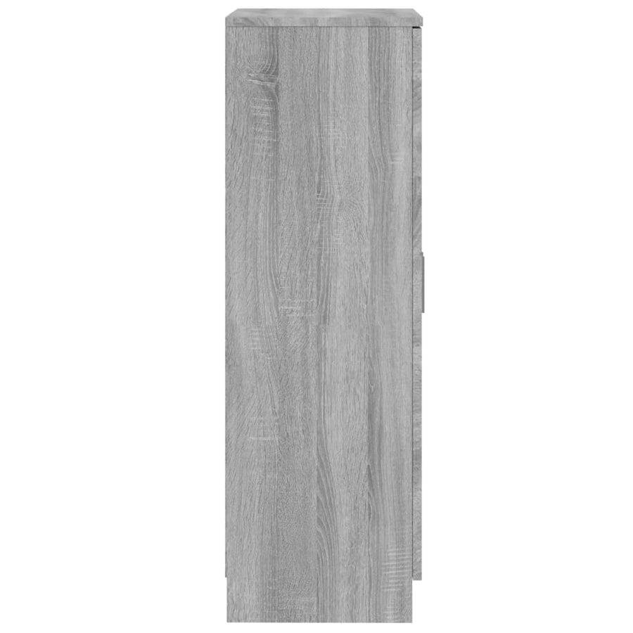 Schoenenkast 55x35x108 cm bewerkt hout grijs sonoma