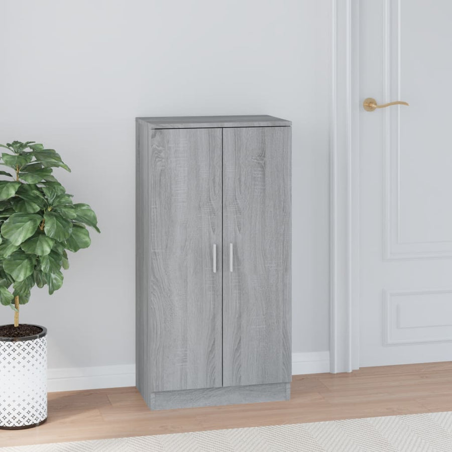Schoenenkast 55x35x108 cm bewerkt hout grijs sonoma