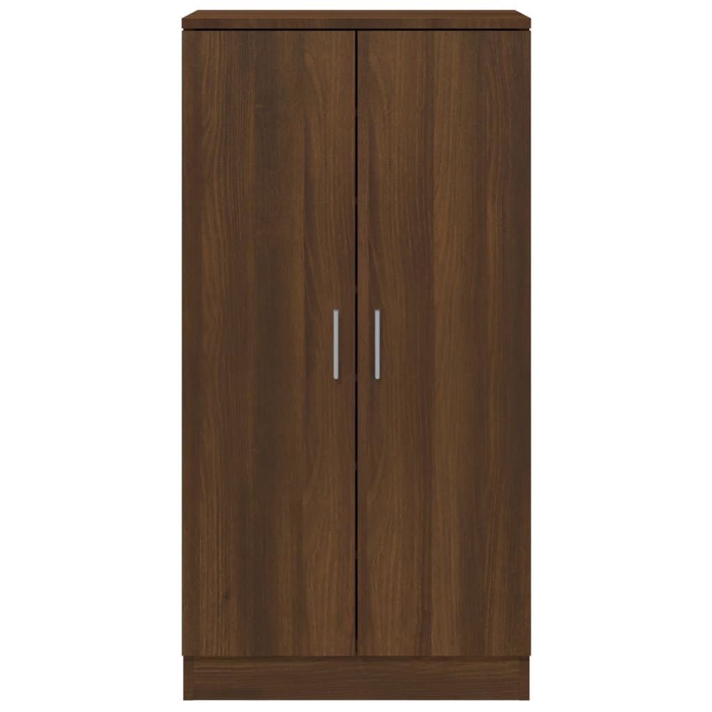 Schoenenkast 55X35X108 Cm Bewerkt Hout Bruin Eikenkleur Bruineiken