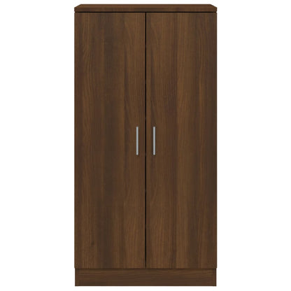 Schoenenkast 55X35X108 Cm Bewerkt Hout Bruin Eikenkleur Bruineiken
