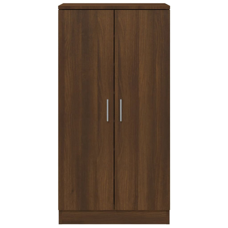 Schoenenkast 55X35X108 Cm Bewerkt Hout Bruin Eikenkleur Bruineiken