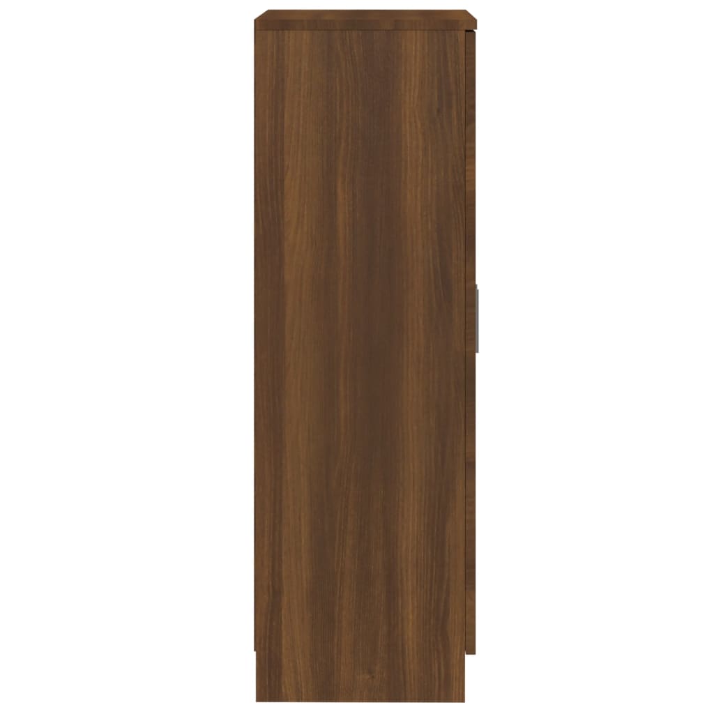 Schoenenkast 55X35X108 Cm Bewerkt Hout Bruin Eikenkleur Bruineiken
