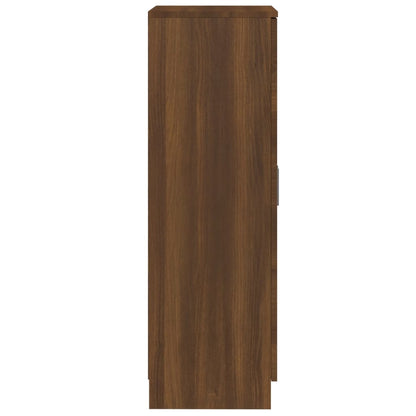 Schoenenkast 55X35X108 Cm Bewerkt Hout Bruin Eikenkleur Bruineiken
