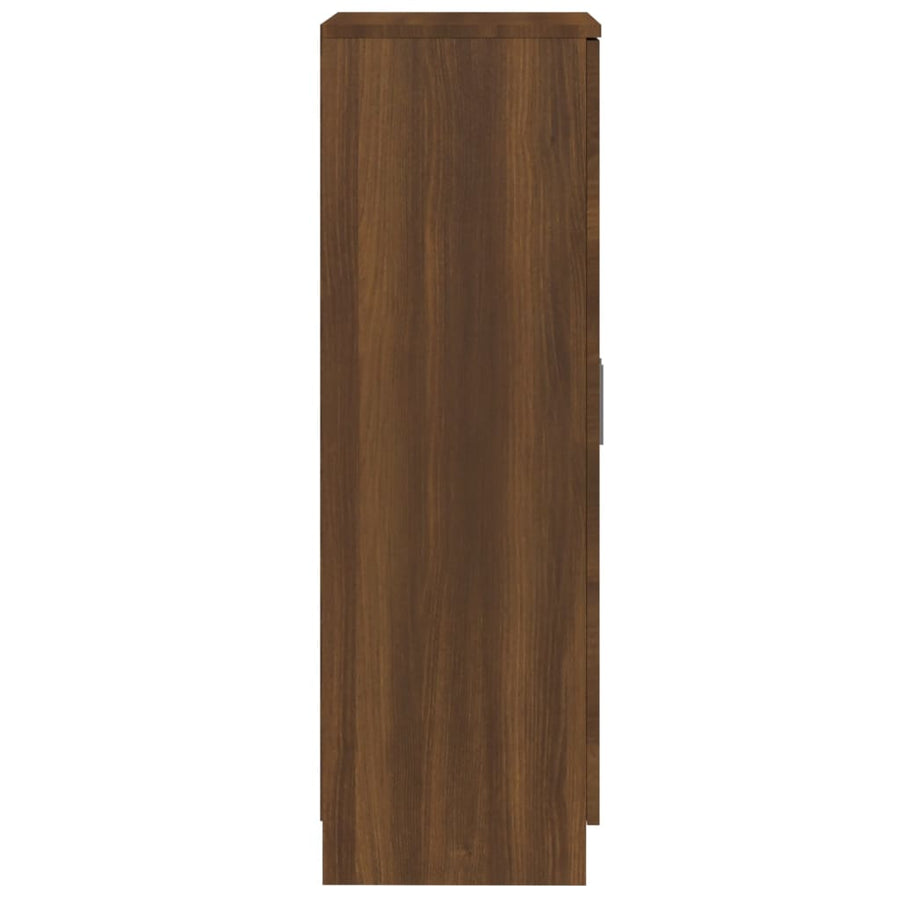 Schoenenkast 55X35X108 Cm Bewerkt Hout Bruin Eikenkleur Bruineiken