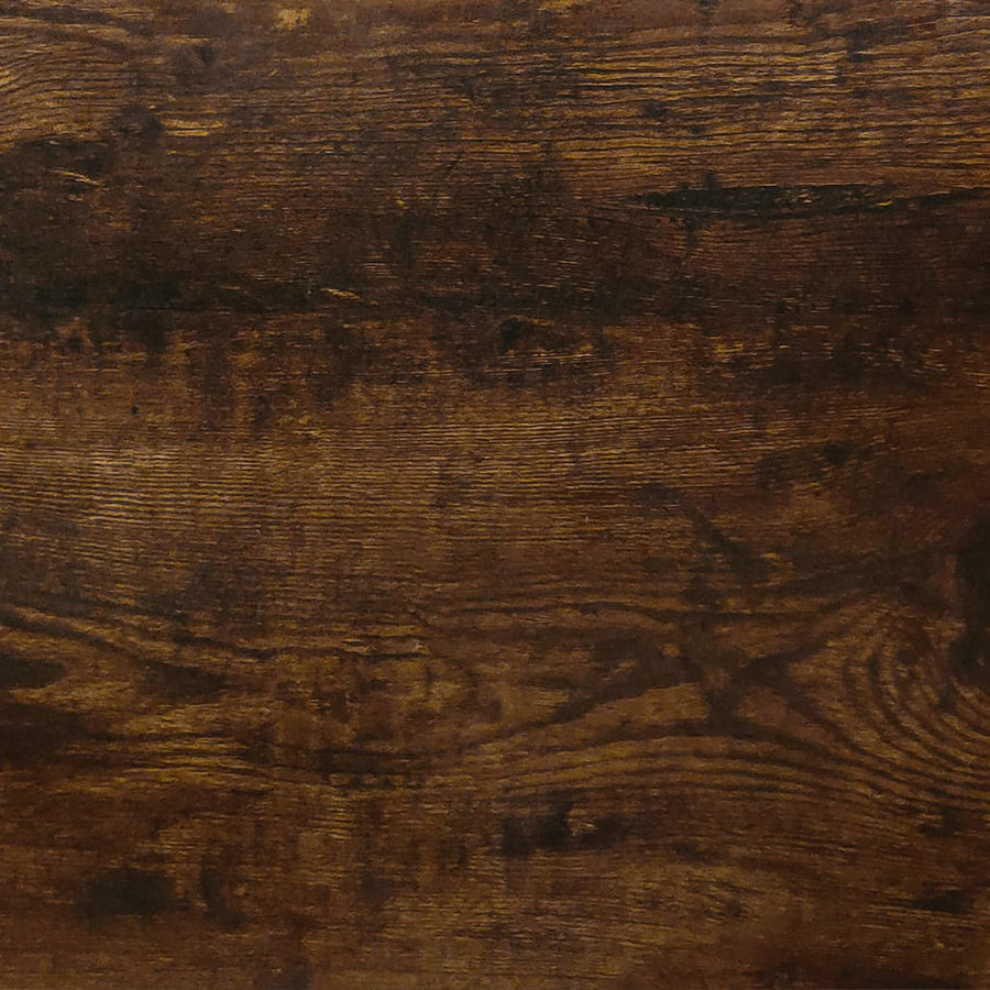 Ladekast met wieltjes bewerkt hout gerookt eikenkleurig