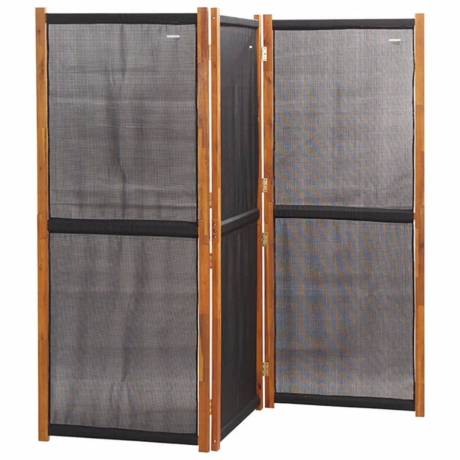 Kamerscherm met 3 panelen 210x180 cm zwart 210 x 180 cm Zwart