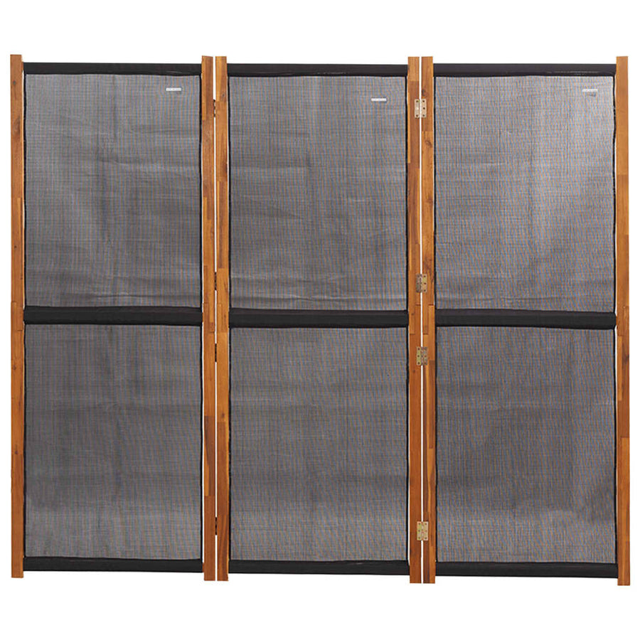 Kamerscherm met 3 panelen 210x180 cm zwart 210 x 180 cm Zwart