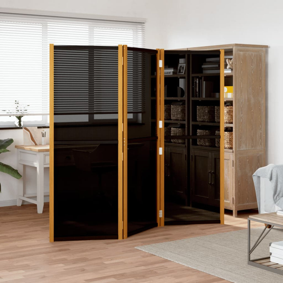 Kamerscherm met 3 panelen 210x180 cm zwart 210 x 180 cm Zwart