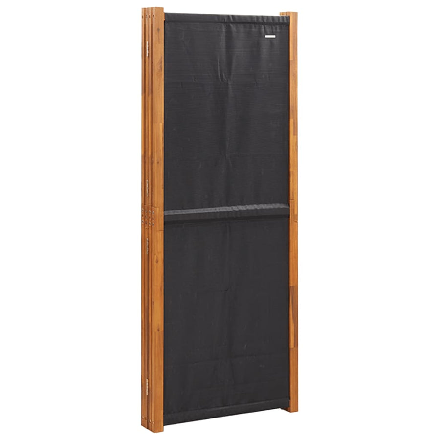 Kamerscherm met 5 panelen 350x180 cm zwart 350 x 180 cm Zwart