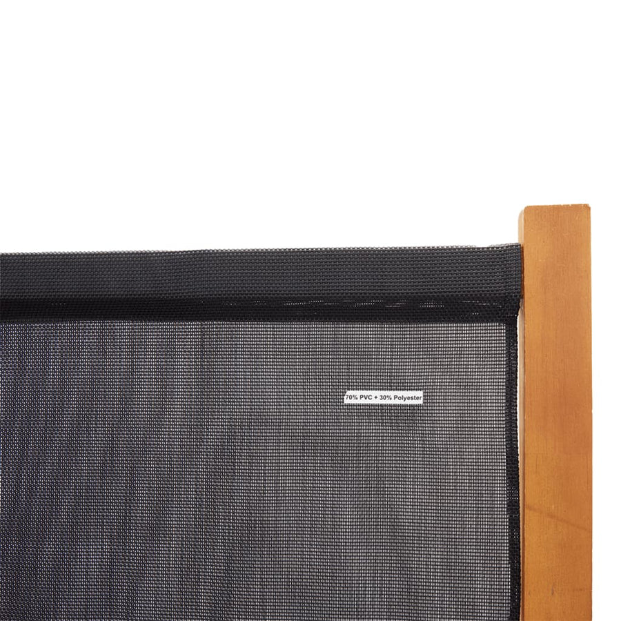 Kamerscherm met 5 panelen 350x180 cm zwart 350 x 180 cm Zwart