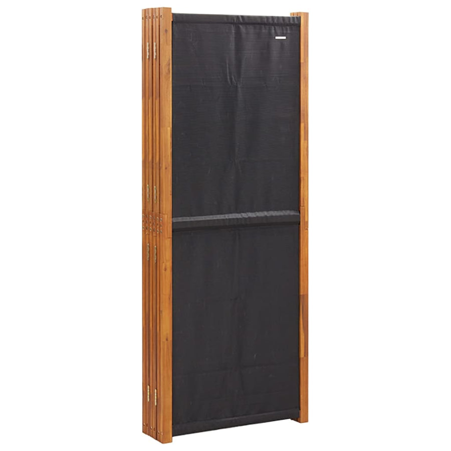Kamerscherm met 6 panelen 420x180 cm zwart 420 x 180 cm Zwart