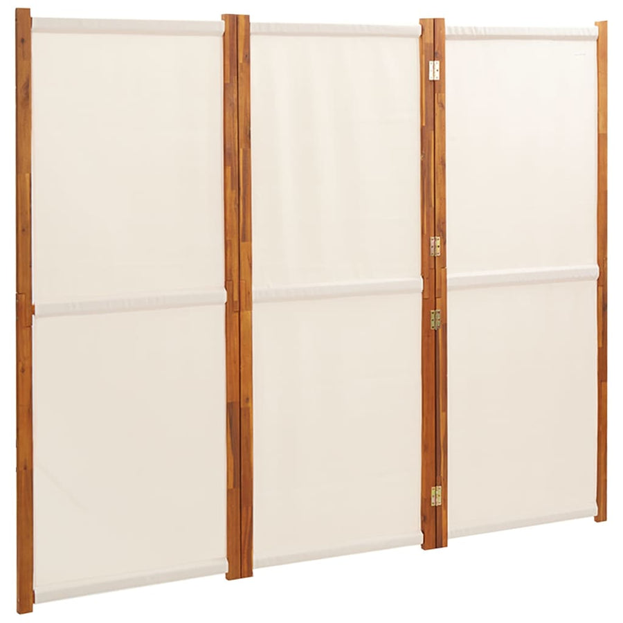 Kamerscherm met 3 panelen 210x180 cm crèmewit 210 x 180 cm Crèmewit