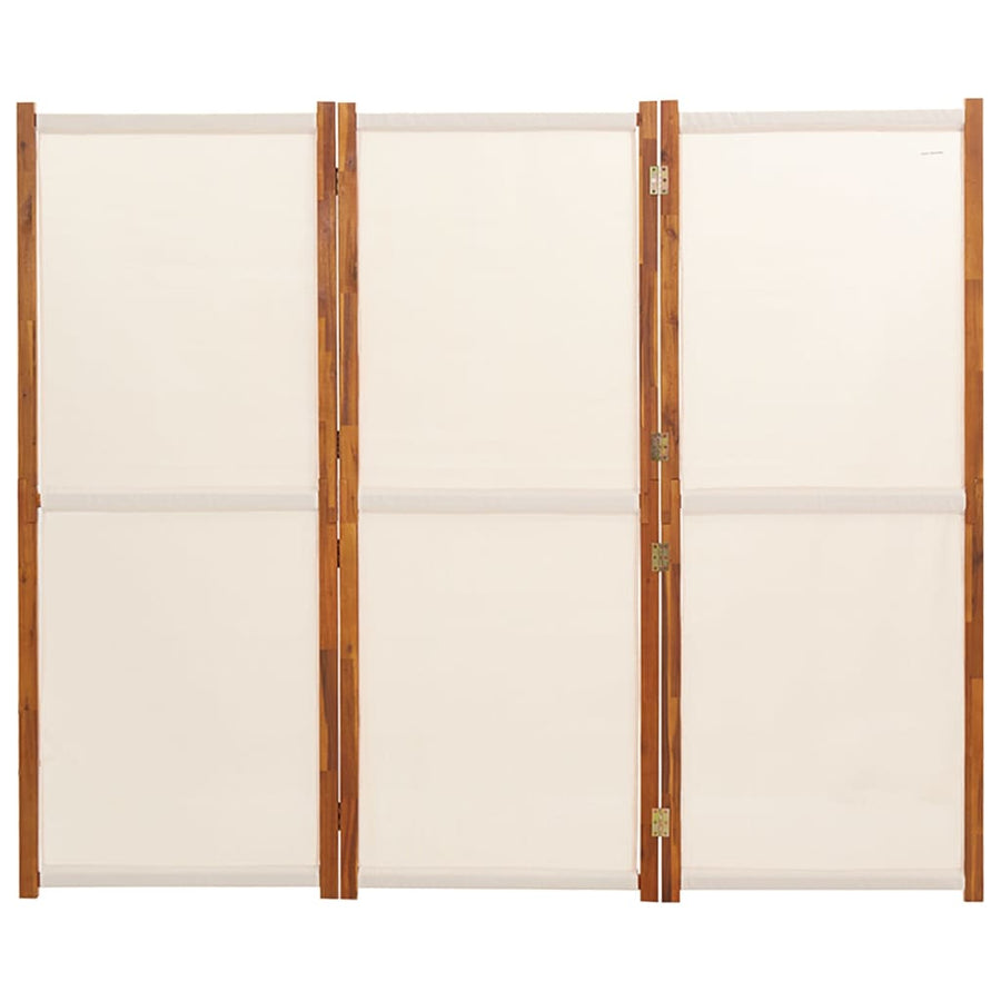 Kamerscherm met 3 panelen 210x180 cm crèmewit 210 x 180 cm Crèmewit
