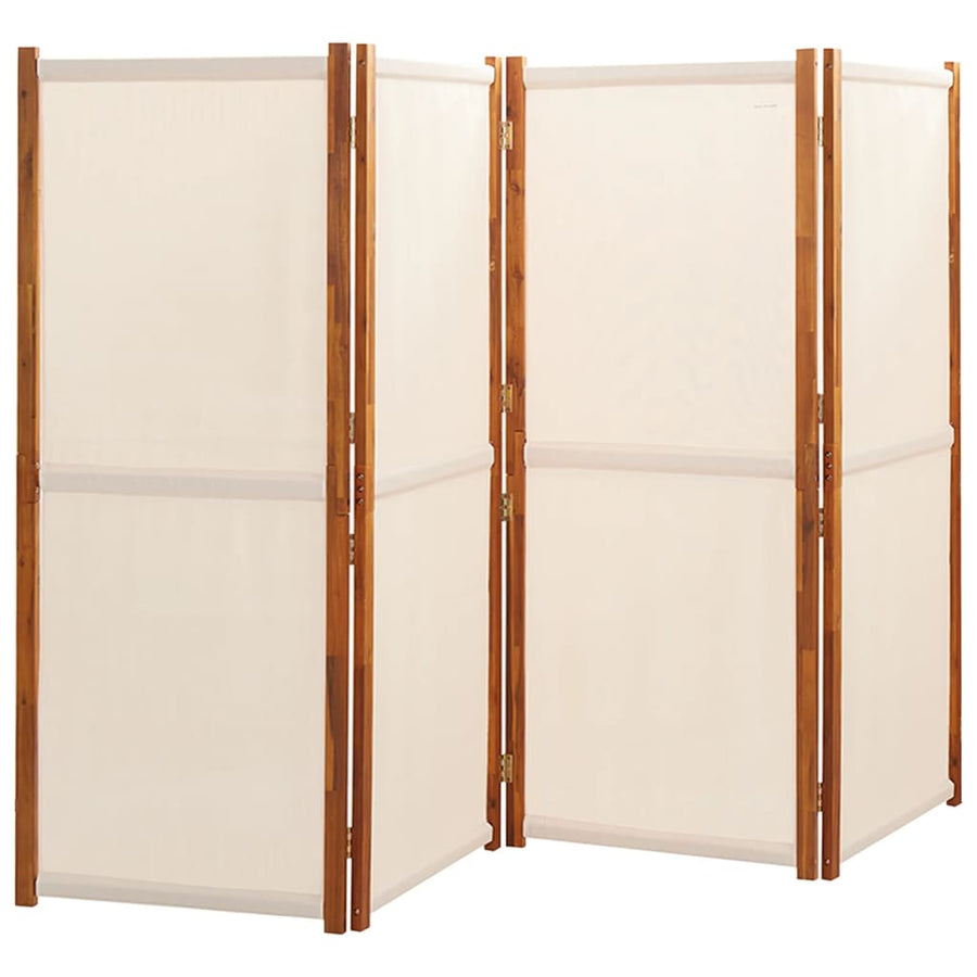 Kamerscherm met 4 panelen 280x180 cm crèmewit 280 x 180 cm Crèmewit