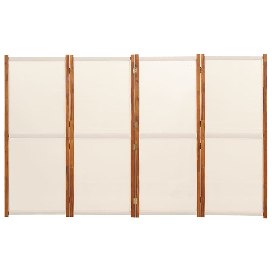 Kamerscherm met 4 panelen 280x180 cm crèmewit 280 x 180 cm Crèmewit