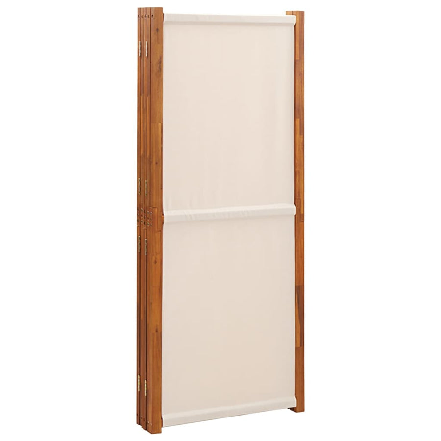 Kamerscherm met 5 panelen 350x180 cm crèmewit 350 x 180 cm Crèmewit