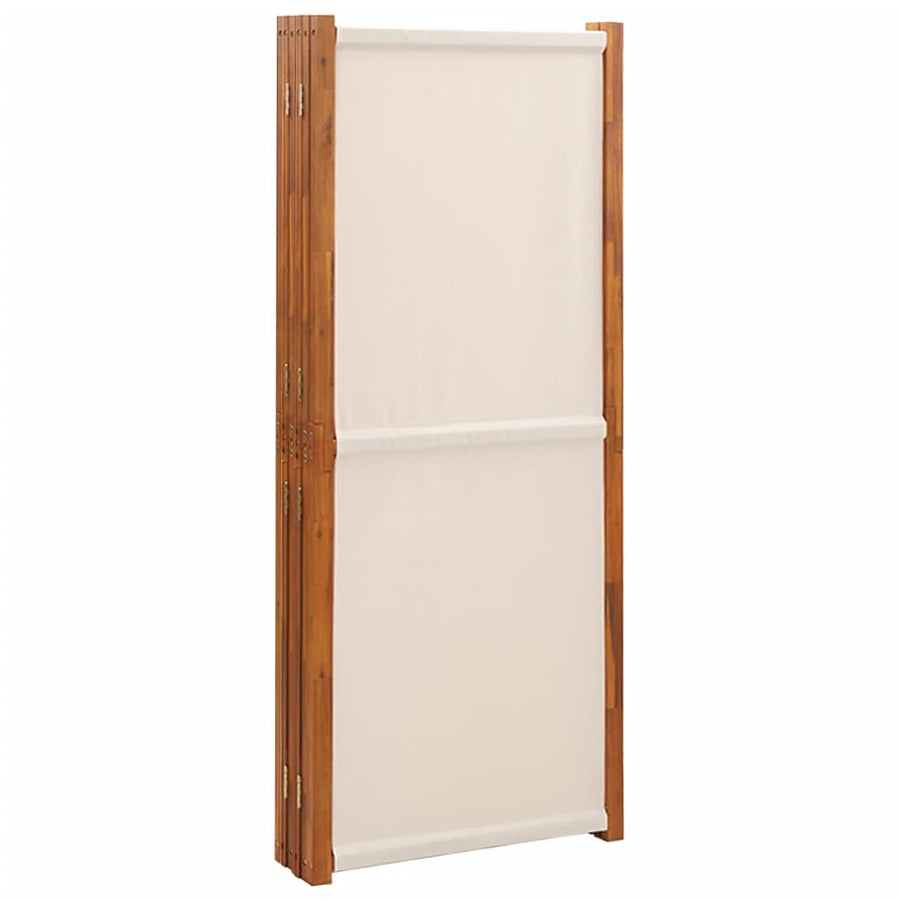 Kamerscherm met 6 panelen 420x180 cm crèmewit 420 x 180 cm Crèmewit