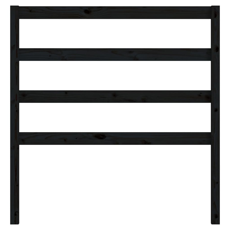 Hoofdbord 96X4X00 Cm Massief Grenenhout 96 x 100 cm Zwart