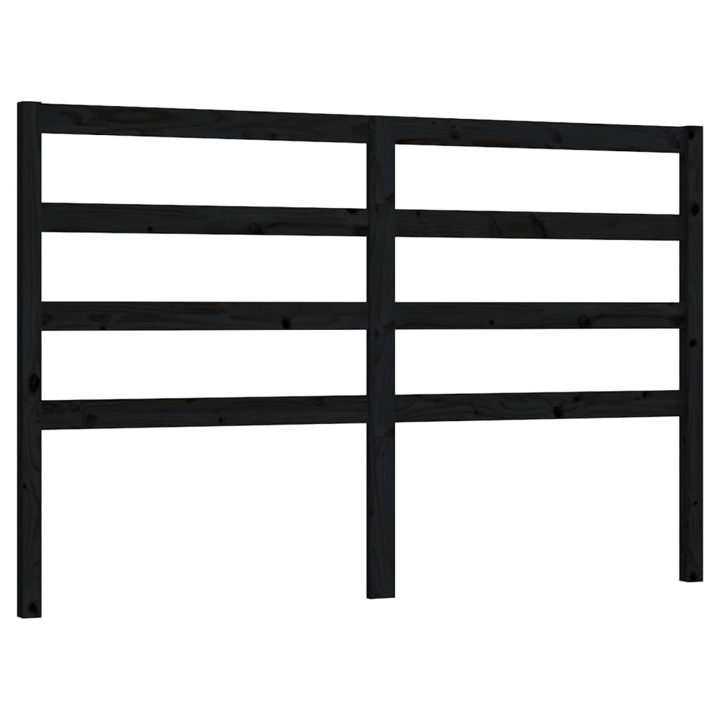 Hoofdbord 26X4X00 Cm Massief Grenenhout 126 x 100 cm Zwart