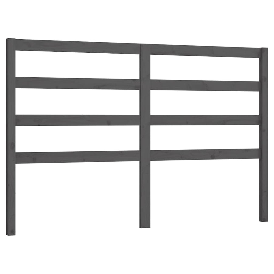 Hoofdbord 46X4X00 Cm Massief Grenenhout 146 x 100 cm Grijs