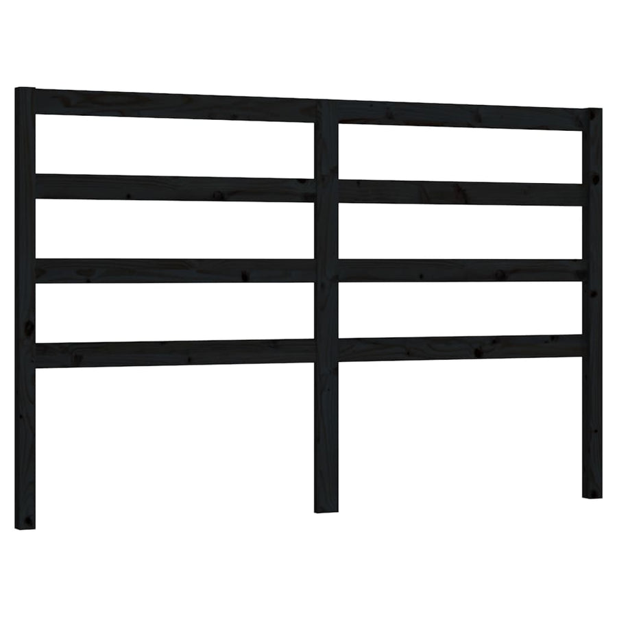 Hoofdbord 46X4X00 Cm Massief Grenenhout 146 x 100 cm Zwart