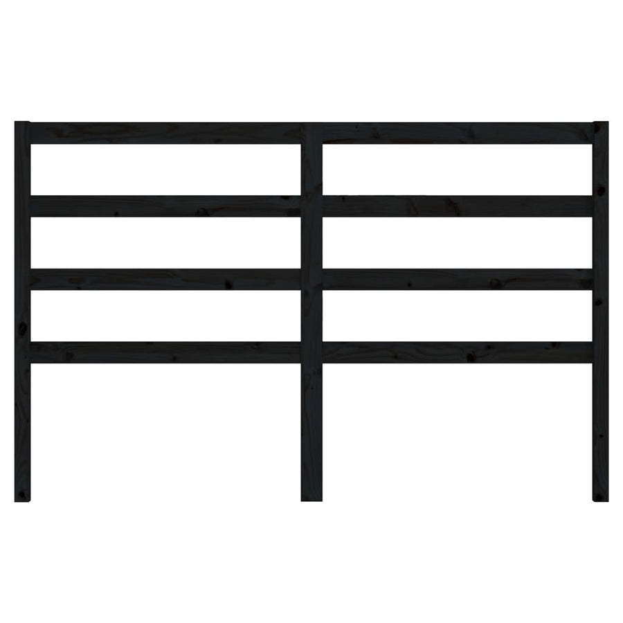 Hoofdbord 46X4X00 Cm Massief Grenenhout 146 x 100 cm Zwart