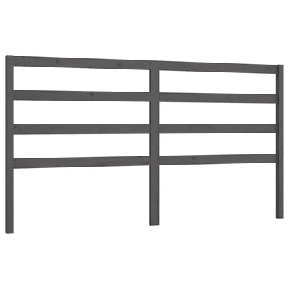Hoofdbord 206X4X00 Cm Massief Grenenhout 206 x 100 cm Grijs