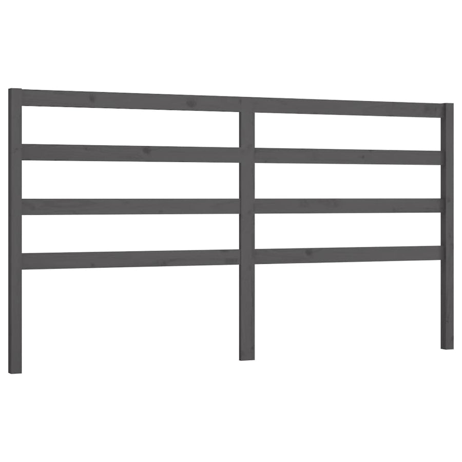 Hoofdbord 206X4X00 Cm Massief Grenenhout 206 x 100 cm Grijs